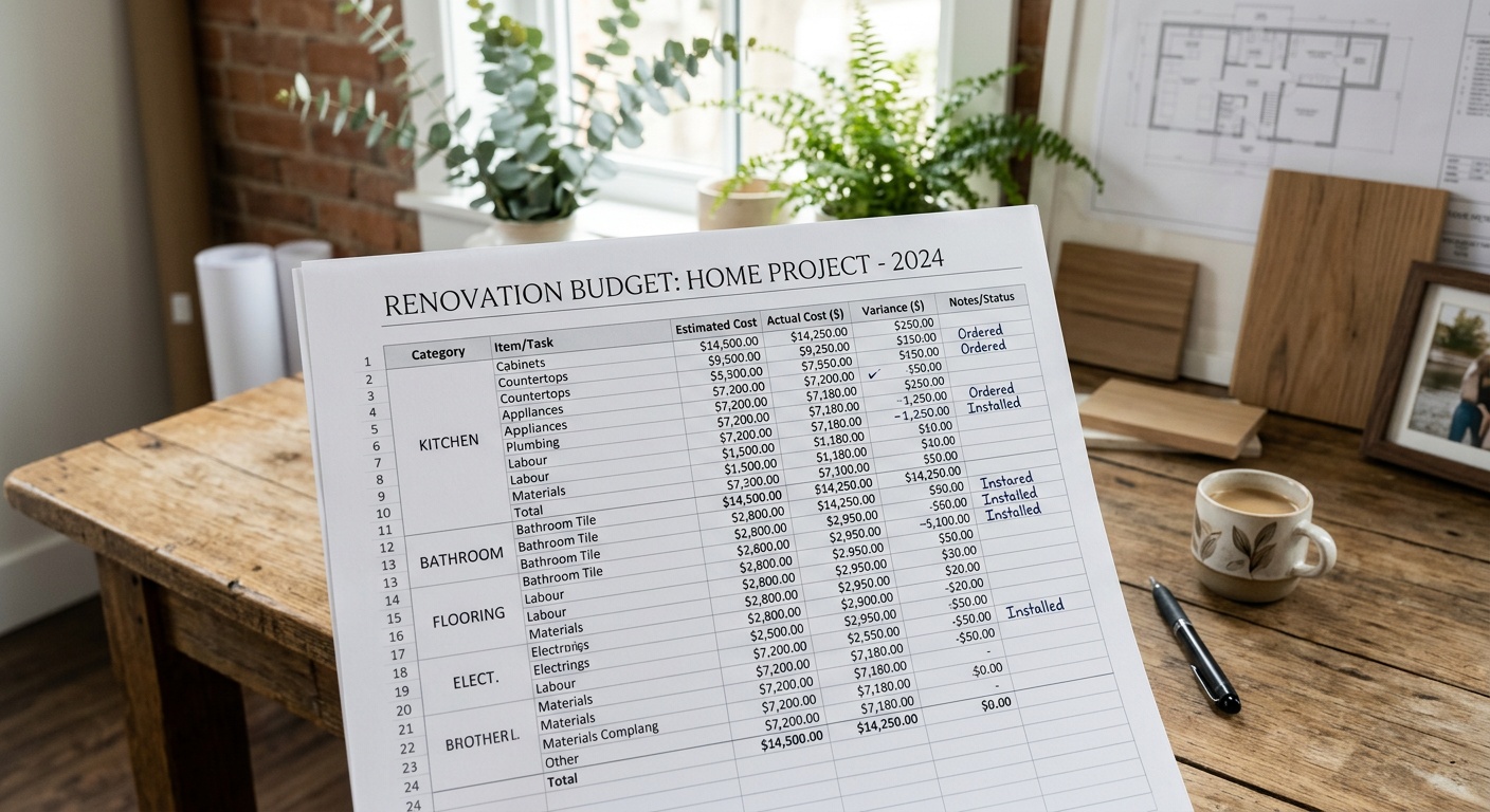Home renovation budget